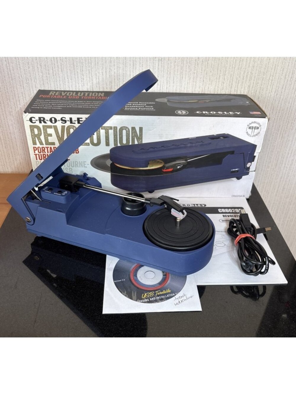 Crosley Revolution Portable USB Turntable Record Player Digital Converter